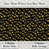 Golden Heart Balloon Luxury Seamless Pattern Celebration Background Design Digital Print Fabric by the Metre UK Sewing Quilting Textile