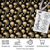 Gold Balloon Glamorous Seamless Pattern Elegant Celebration Background Design Digital Print Fabric by the Metre UK Sewing Quilting Textile