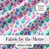 Bright Watercolor Balloons with Blue Purple Tones Seamless Pattern Digital Print Fabric by the Metre UK Sewing Quilting Textile