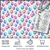 Bright Watercolor Balloons with Blue Purple Tones Seamless Pattern Digital Print Fabric by the Metre UK Sewing Quilting Textile