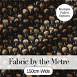 Luxury Gold Hot Air Balloons on Black Night Seamless Pattern Digital Print Fabric by the Metre UK Sewing Quilting Textile
