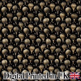 Luxury Gold Hot Air Balloons on Black Night Seamless Pattern Digital Print Fabric by the Metre UK Sewing Quilting Textile