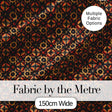 Rich Red Black Ornamental Floral Tile Seamless Pattern Digital Print Fabric by the Metre UK Sewing Quilting Textile