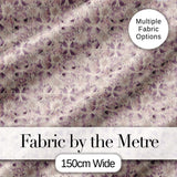 Soft Vintage Floral Lace Pattern in Beige and Lavender Tones Elegant Repeat Digital Print Fabric by the Metre UK Sewing Quilting Textile