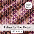 Antique Style Fleur de Lis Pattern in Deep Purple with Distressed Background Digital Print Fabric by the Metre UK Sewing Quilting Textile