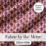 Antique Style Fleur de Lis Pattern in Deep Purple with Distressed Background Digital Print Fabric by the Metre UK Sewing Quilting Textile