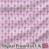 Classic French Fleur de Lis Pattern in Light Lavender on Cream Digital Print Fabric by the Metre UK Sewing Quilting Textile