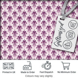 Elegant Plum Floral Damask Repeat Pattern Light Background Seamless Digital Print Fabric by the Metre UK Sewing Quilting Textile