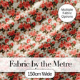 Potted Pink Flowers Vintage Arrangement Seamless Pattern Classic Floral Digital Print Fabric by the Metre UK Sewing Quilting Textile