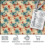 Abstract Tropical Hibiscus Floral Splash Seamless Pattern Digital Print Fabric by the Metre UK Sewing Quilting Textile