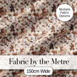 Neutral Beige Tropical Hibiscus Floral Seamless Pattern Digital Print Fabric by the Metre UK Sewing Quilting Textile