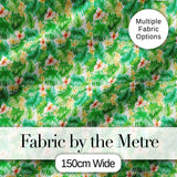 Fresh Green Tropical Leaves Floral Seamless Pattern Digital Print Fabric by the Metre UK Sewing Quilting Textile