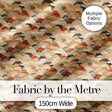 Earth Tone Abstract Waves Geometric Seamless Pattern Art Digital Print Fabric by the Metre UK Sewing Quilting Textile