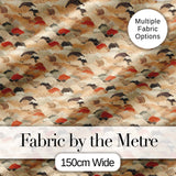 Earth Tone Abstract Waves Geometric Seamless Pattern Art Digital Print Fabric by the Metre UK Sewing Quilting Textile