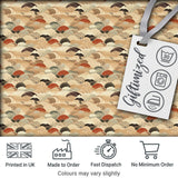 Earth Tone Abstract Waves Geometric Seamless Pattern Art Digital Print Fabric by the Metre UK Sewing Quilting Textile