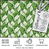 Lush Green Peace Lily Leaves Botanical Seamless Pattern Digital Print Fabric by the Metre UK Sewing Quilting Textile