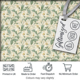 Soft Cream Lily Floral Vintage Seamless Pattern Digital Print Fabric by the Metre UK Sewing Quilting Textile