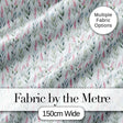 Soft Pastel Botanical Leaves with Pink Berries Seamless Pattern Digital Print Fabric by the Metre UK Sewing Quilting Textile