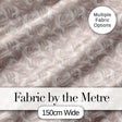 Classic Beige Swirl Damask Ornamental Seamless Pattern Digital Print Fabric by the Metre UK Sewing Quilting Textile