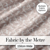 Classic Beige Swirl Damask Ornamental Seamless Pattern Digital Print Fabric by the Metre UK Sewing Quilting Textile