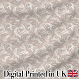 Classic Beige Swirl Damask Ornamental Seamless Pattern Digital Print Fabric by the Metre UK Sewing Quilting Textile