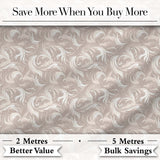 Classic Beige Swirl Damask Ornamental Seamless Pattern Digital Print Fabric by the Metre UK Sewing Quilting Textile
