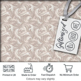 Classic Beige Swirl Damask Ornamental Seamless Pattern Digital Print Fabric by the Metre UK Sewing Quilting Textile