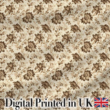 Vintage Brown Floral Garden Seamless Pattern Digital Print Fabric by the Metre UK Sewing Quilting Textile