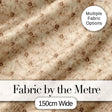 Antique Sepia Floral Vine Botanical Seamless Pattern Digital Print Fabric by the Metre UK Sewing Quilting Textile