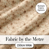 Antique Sepia Floral Vine Botanical Seamless Pattern Digital Print Fabric by the Metre UK Sewing Quilting Textile