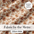 Soft Brown Floral Blossom Vintage Seamless Pattern Digital Print Fabric by the Metre UK Sewing Quilting Textile