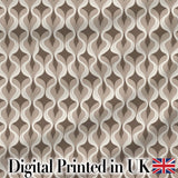 Geometric Wave Abstract Neutral Seamless Pattern Digital Print Fabric by the Metre UK Sewing Quilting Textile