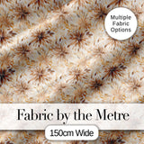 Elegant Beige Floral Watercolor Petal Burst Seamless Pattern Digital Print Fabric by the Metre UK Sewing Quilting Textile
