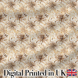 Elegant Beige Floral Watercolor Petal Burst Seamless Pattern Digital Print Fabric by the Metre UK Sewing Quilting Textile
