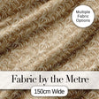 Abstract Taupe Leaf Swirl Artistic Seamless Pattern Digital Print Fabric by the Metre UK Sewing Quilting Textile
