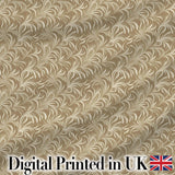 Abstract Taupe Leaf Swirl Artistic Seamless Pattern Digital Print Fabric by the Metre UK Sewing Quilting Textile
