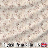 Muted Blush Floral Vintage Garden Seamless Pattern Digital Print Fabric by the Metre UK Sewing Quilting Textile