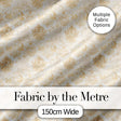 Soft Beige Gold Vintage Damask Elegant Seamless Pattern Digital Print Fabric by the Metre UK Sewing Quilting Textile