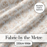 Elegant Neutral Beige Vintage Damask Floral Seamless Pattern Digital Print Fabric by the Metre UK Sewing Quilting Textile