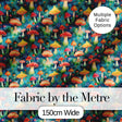 Whimsical Forest Mushrooms Colorful Nature Seamless Pattern Digital Print Fabric by the Metre UK Sewing Quilting Textile