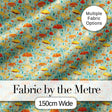 Bright Yellow Mushroom Botanical Garden Seamless Pattern Digital Print Fabric by the Metre UK Sewing Quilting Textile