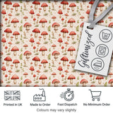 Minimal Red Mushroom Ditsy Nature Seamless Pattern Digital Print Fabric by the Metre UK Sewing Quilting Textile