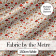 Neutral Earth Tone Mushroom Botanical Seamless Pattern Digital Print Fabric by the Metre UK Sewing Quilting Textile