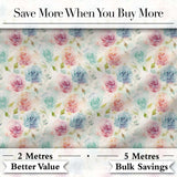 Classic Rose Bouquet Floral Vintage Seamless Pattern Digital Print Fabric by the Metre UK Sewing Quilting Textile