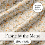 Elegant Cream Rose Botanical Vintage Seamless Pattern Digital Print Fabric by the Metre UK Sewing Quilting Textile