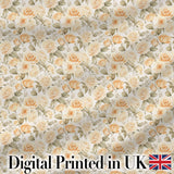 Elegant Cream Rose Botanical Vintage Seamless Pattern Digital Print Fabric by the Metre UK Sewing Quilting Textile