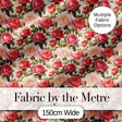 Classic Red Rose Bouquet Floral Seamless Pattern Digital Print Fabric by the Metre UK Sewing Quilting Textile