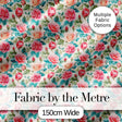 Pastel Pink Peach Roses Floral Seamless Pattern Digital Print Fabric by the Metre UK Sewing Quilting Textile