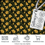 Golden Daffodil Spring Floral Botanical Seamless Pattern Digital Print Fabric by the Metre UK Sewing Quilting Textile