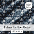 Night Woodland Moon Landscape Seamless Pattern Digital Print Fabric by the Metre UK Sewing Quilting Textile